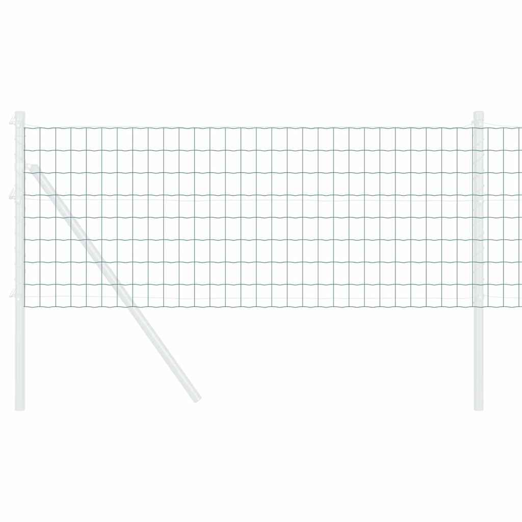 vidaXL Eurozaun Grün 0,8 x 10 m PVC-beschichtetes Eisen