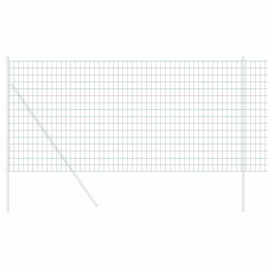 vidaXL Eurozaun Grün 1 x 10 m PVC-beschichtetes Eisen