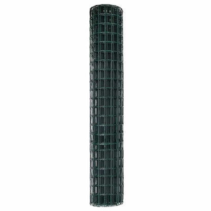vidaXL Eurozaun Grün 1,6 x 10 m PVC-beschichtetes Eisen