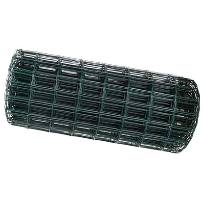vidaXL Eurozaun Grün 0,6 x 10 m PVC-beschichtetes Eisen