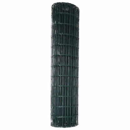 vidaXL Eurozaun Grün 1 x 10 m PVC-beschichtetes Eisen