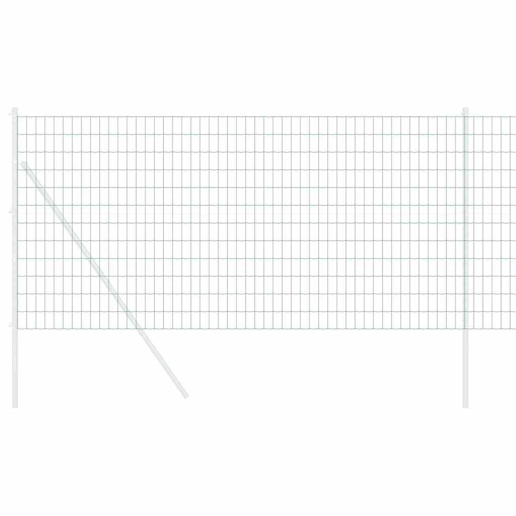 vidaXL Eurozaun Grün 1 x 10 m PVC-beschichtetes Eisen