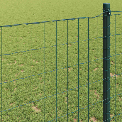 vidaXL Eurozaun Grün 1,4 x 10 m PVC-beschichtetes Eisen