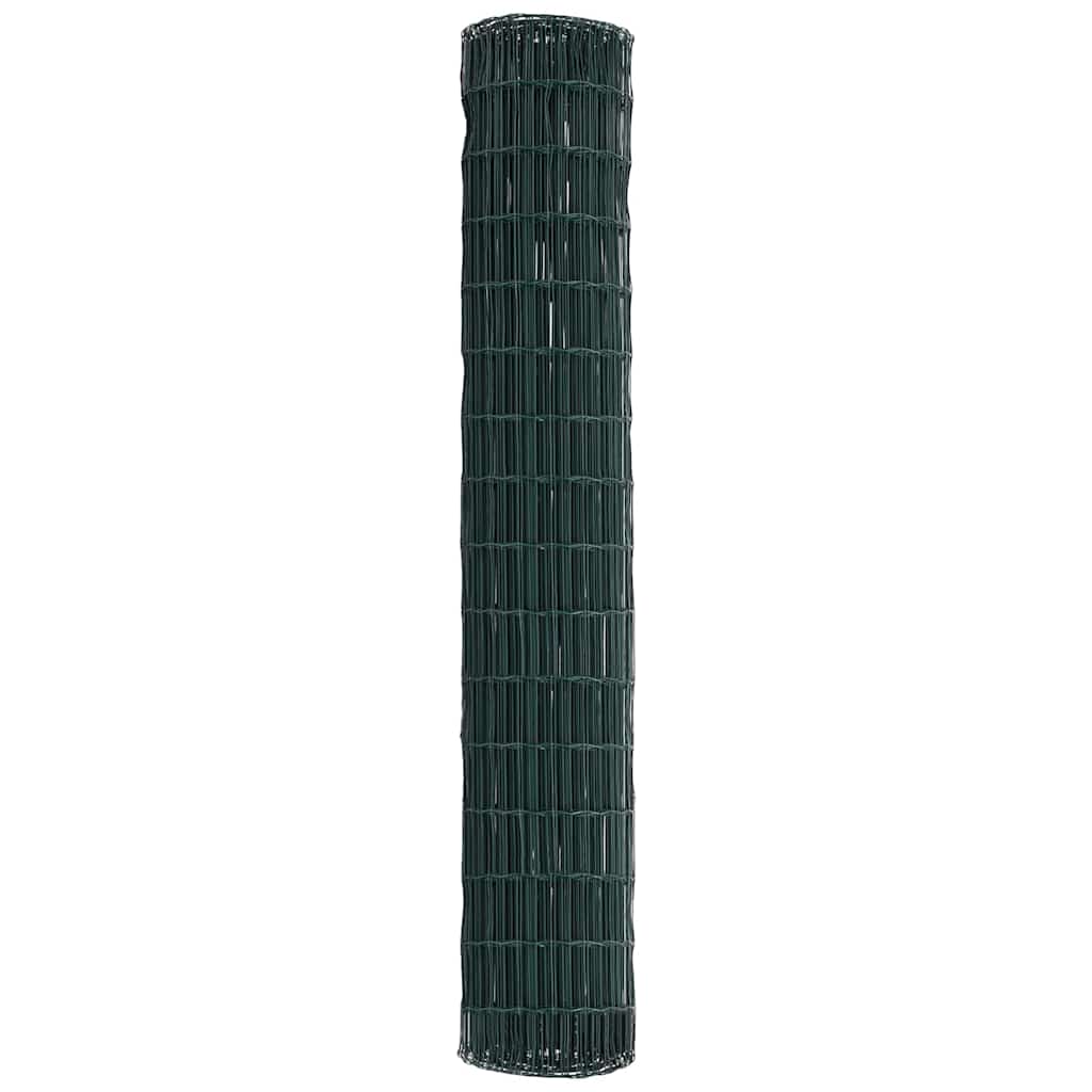 vidaXL Eurozaun Grün 1,5 x 10 m PVC-beschichtetes Eisen