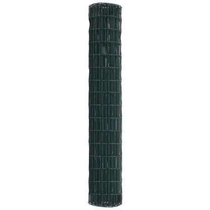 vidaXL Eurozaun Grün 1,5 x 10 m PVC-beschichtetes Eisen
