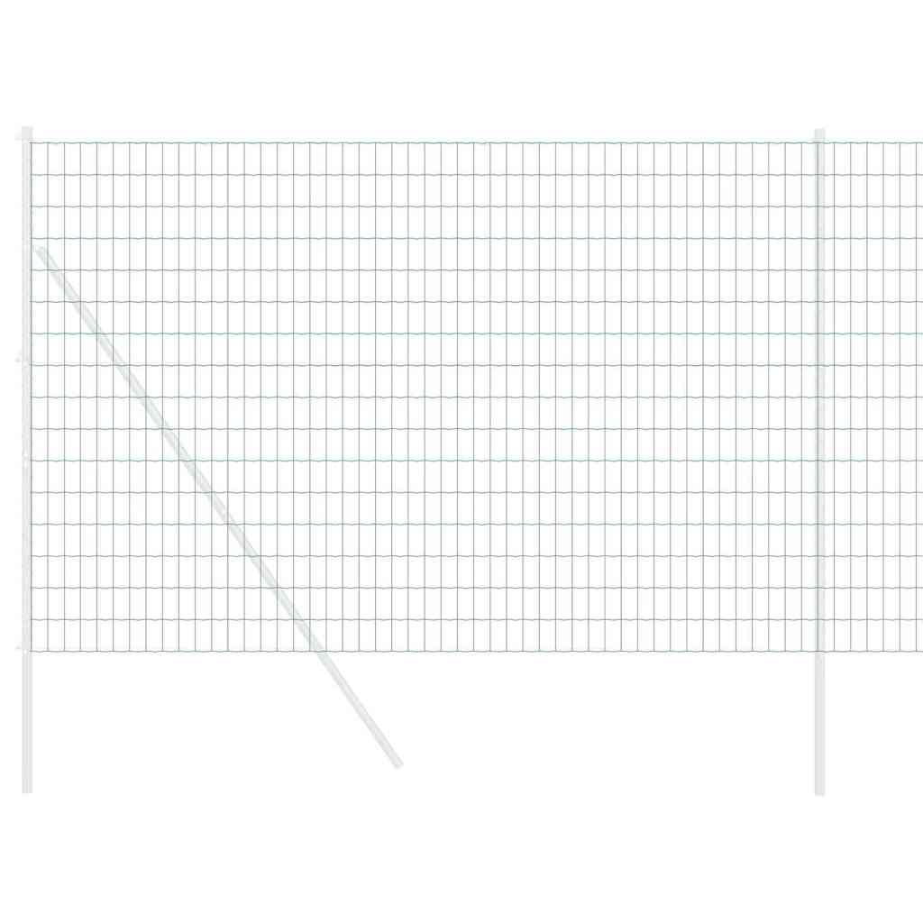 vidaXL Eurozaun Grün 1,5 x 10 m PVC-beschichtetes Eisen