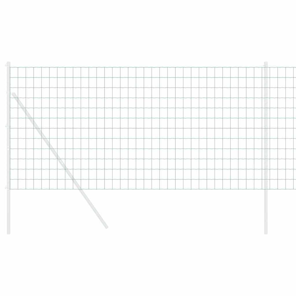 vidaXL Eurozaun Grün 1,2 x 10 m PVC-beschichtetes Eisen
