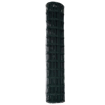 vidaXL Eurozaun Grün 1,4 x 10 m PVC-beschichtetes Eisen