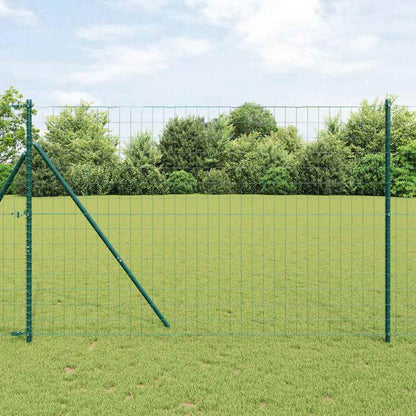 vidaXL Eurozaun Grün 1,5 x 10 m PVC-beschichtetes Eisen