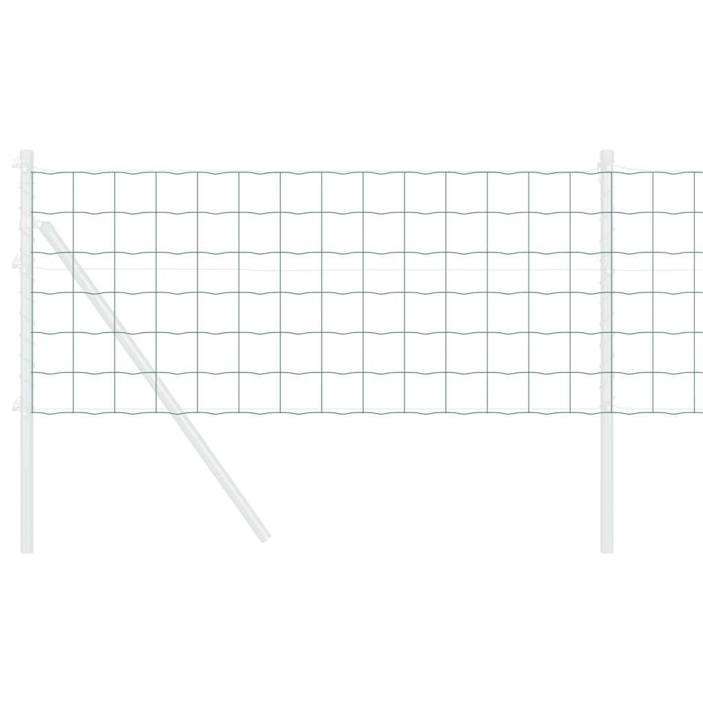 vidaXL Eurozaun Grün 0,6 x 10 m PVC-beschichtetes Eisen