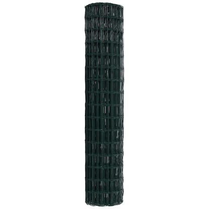 vidaXL Eurozaun Grün 1,6 x 10m PVC-beschichtetes Eisen