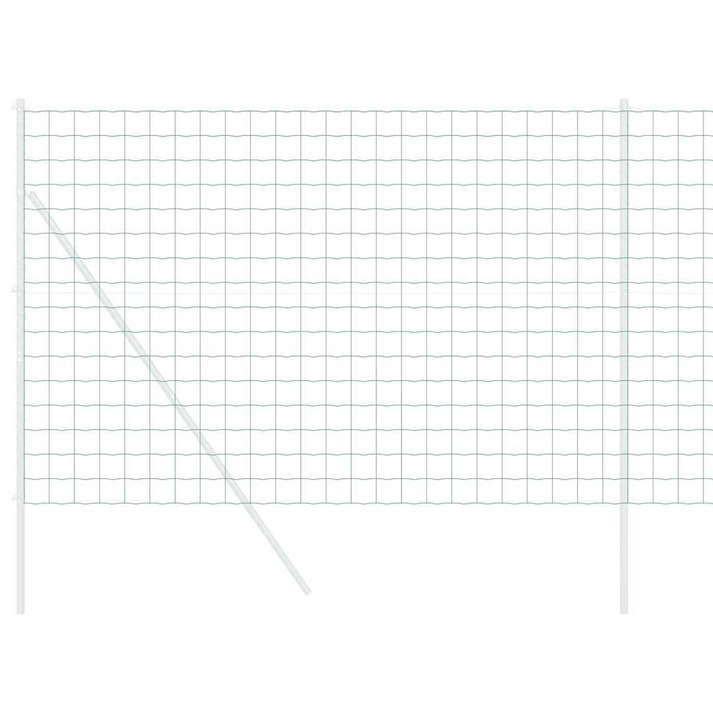 vidaXL Eurozaun Grün 1,6 x 10m PVC-beschichtetes Eisen