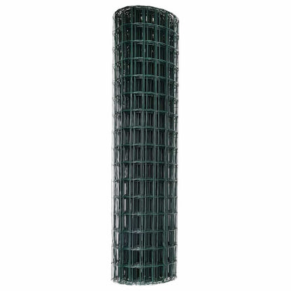 vidaXL Eurozaun Grün 1,2 x 25 m PVC-beschichtetes Eisen