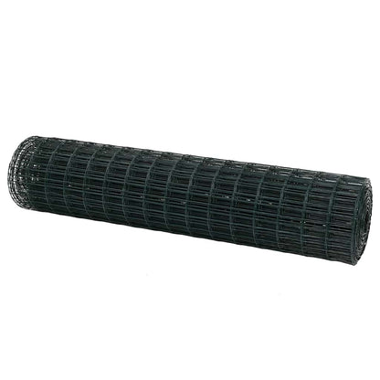 vidaXL Eurozaun Grün 1,2 x 25 m PVC-beschichtetes Eisen