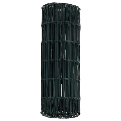 vidaXL Eurozaun Grün 0,6 x 25 m PVC-beschichtetes Eisen
