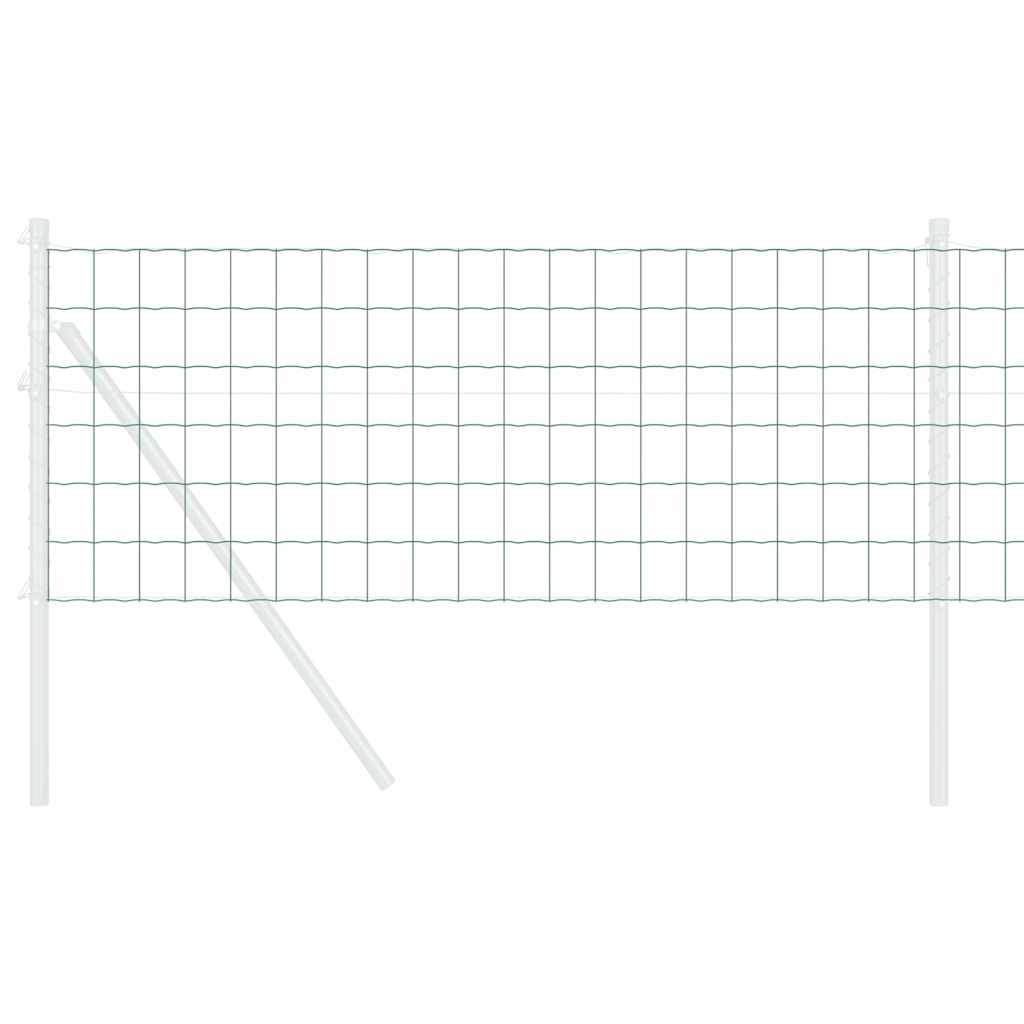 vidaXL Eurozaun Grün 0,6 x 25 m PVC-beschichtetes Eisen