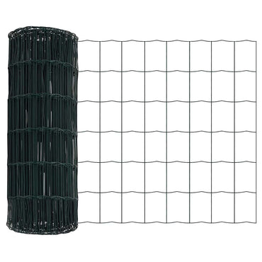 vidaXL Eurozaun Grün 0,8 x 25 m PVC-beschichtetes Eisen