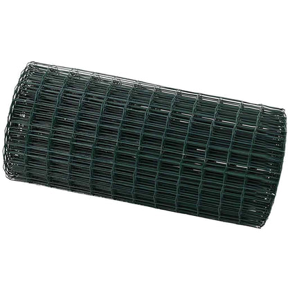 vidaXL Eurozaun Grün 0,6 x 25 m PVC-beschichtetes Eisen