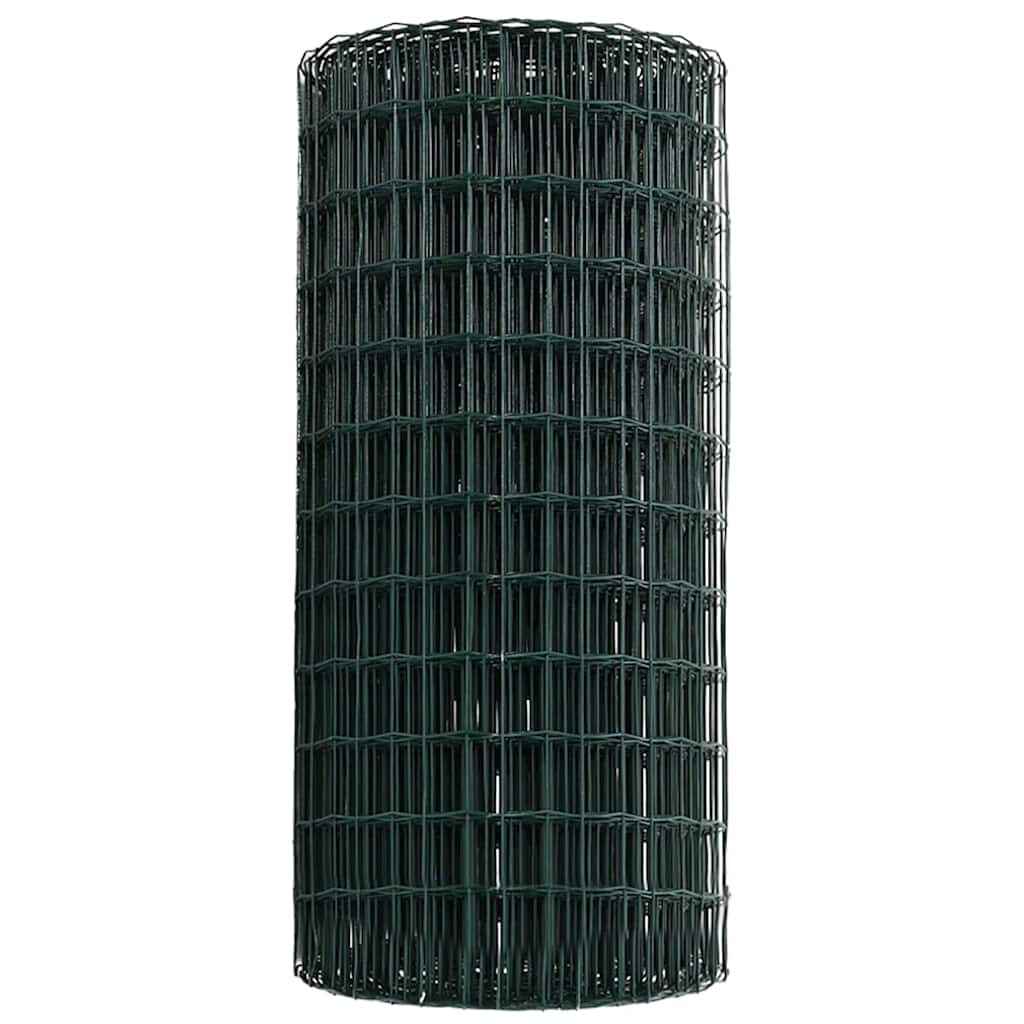vidaXL Eurozaun Grün 0,4 x 50 m PVC-beschichtetes Eisen