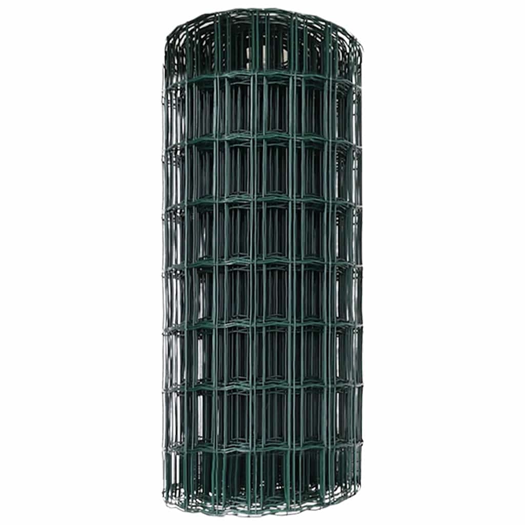vidaXL Eurozaun Grün 0,6 x 50 m PVC-beschichtetes Eisen