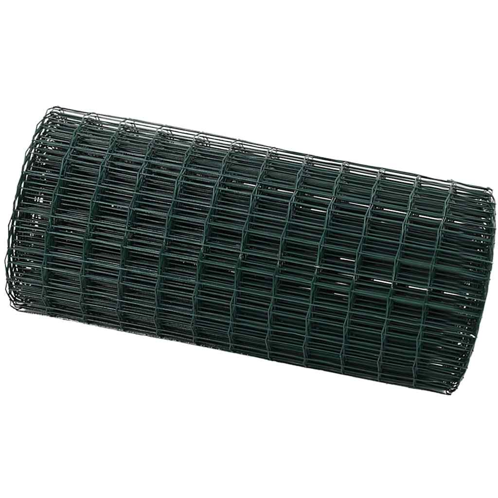 vidaXL Eurozaun Grün 0,6 x 50 m PVC-beschichtetes Eisen