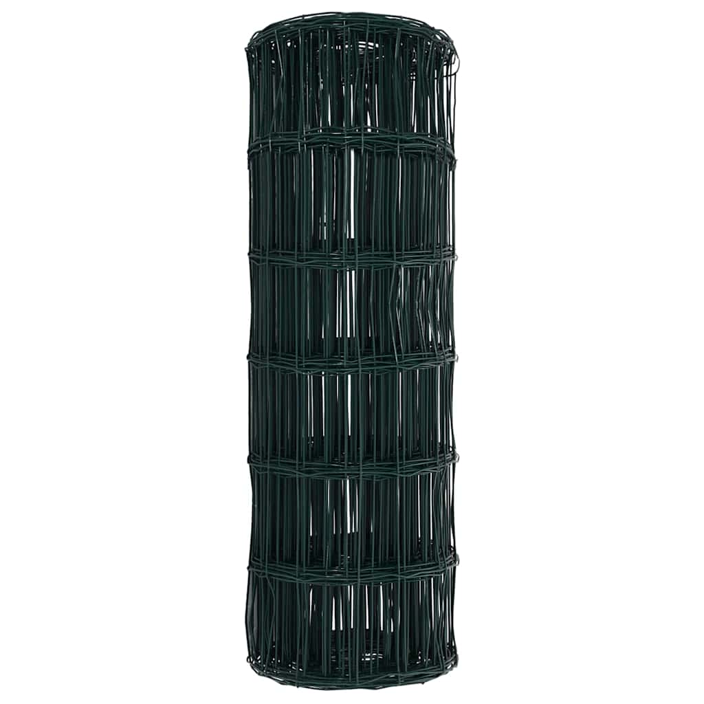 vidaXL Eurozaun Grün 0,6 x 50 m PVC-beschichtetes Eisen