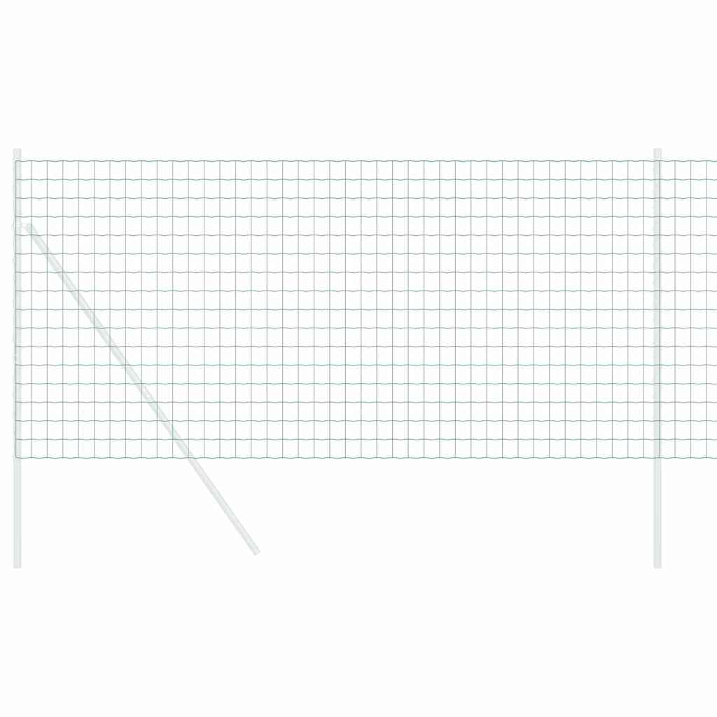 vidaXL Eurozaun Grün 0,6 x 10 m PVC-beschichtetes Eisen