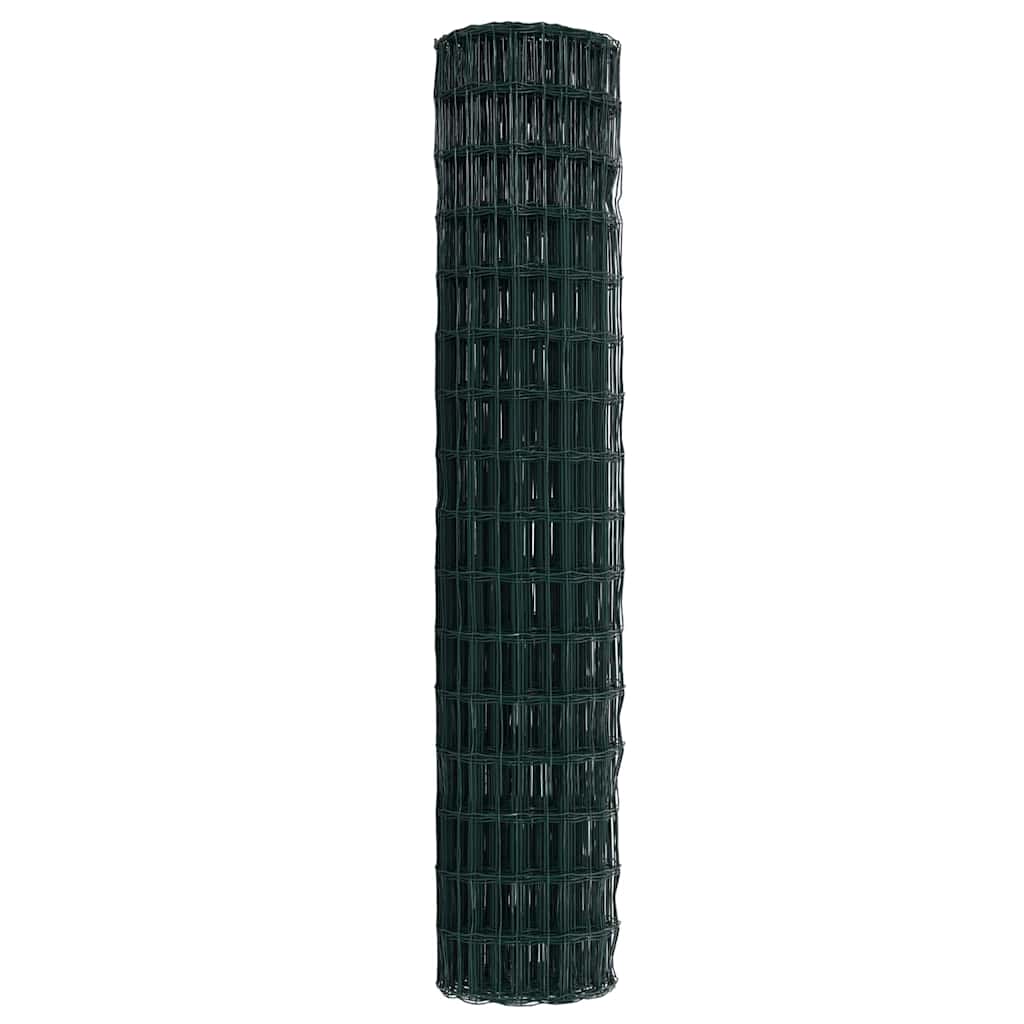 vidaXL Clôture en grillage Euro vert 1,6 x 10 m fer enduit de PVC