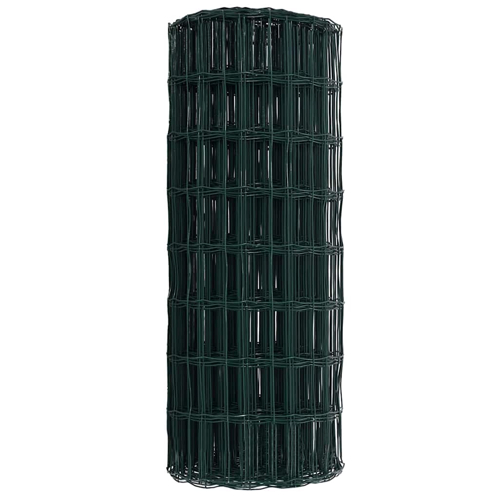 vidaXL Clôture Euro Vert 0,4 x 25 m Fer enduit de PVC
