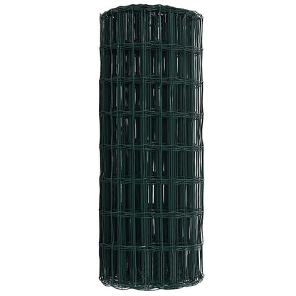 vidaXL Clôture Euro Vert 0,4 x 25 m Fer enduit de PVC