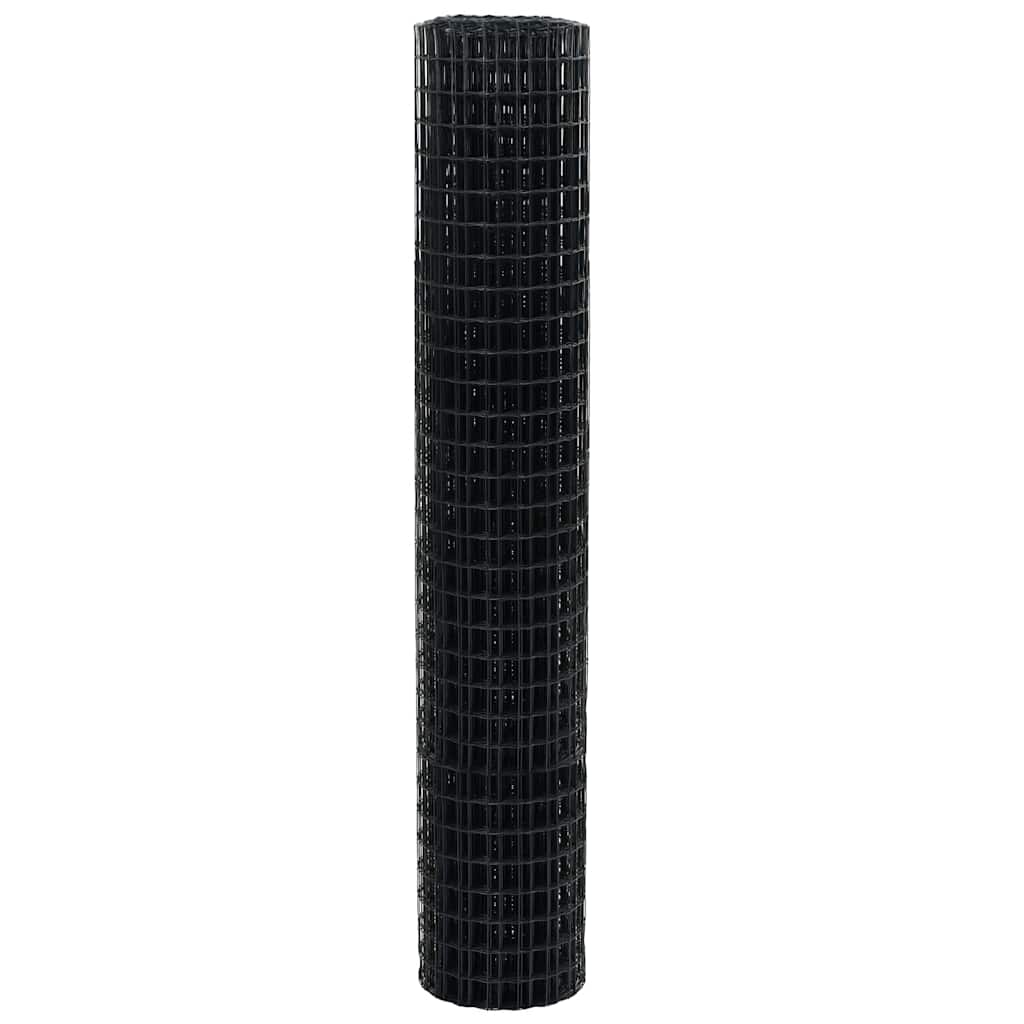 vidaXL Eurozaun Grau 1,5 x 10 m PVC-beschichtetes Eisen