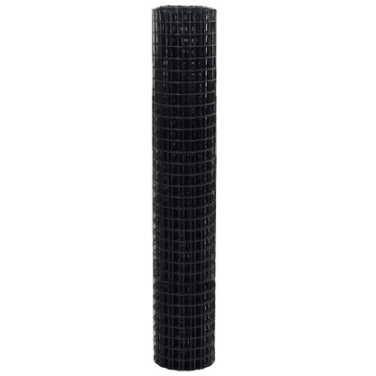 vidaXL Eurozaun Grau 1,5 x 10 m PVC-beschichtetes Eisen