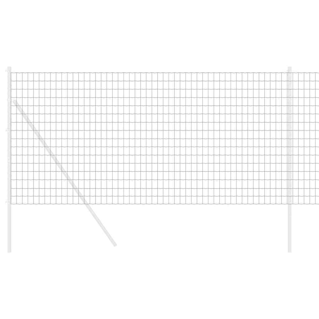 vidaXL Eurozaun Grau 1,2 x 10 m PVC-beschichtetes Eisen
