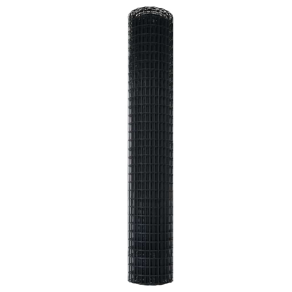 vidaXL Grillage européen gris 1,6 x 10 m fer enduit de PVC