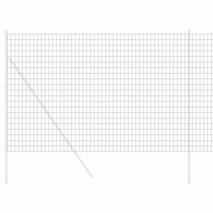 vidaXL Grillage européen gris 1,6 x 10 m fer enduit de PVC