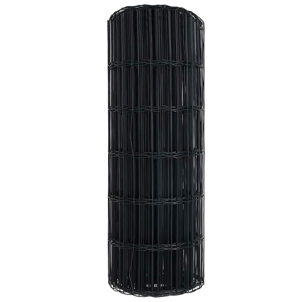 vidaXL Clôture Euro Grise 0,6 x 10 m Fer enduit de PVC