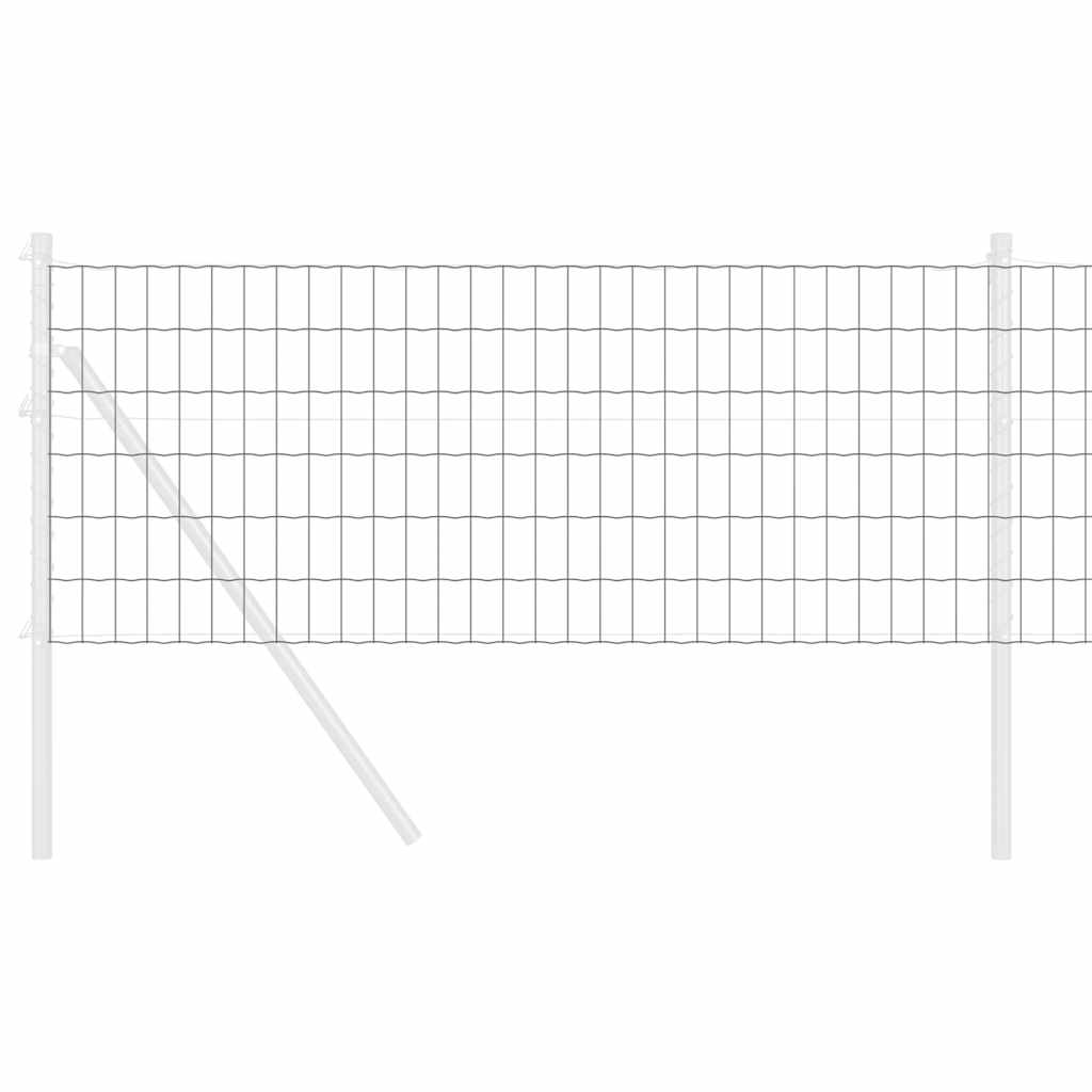 vidaXL Clôture Euro Grise 0,6 x 10 m Fer enduit de PVC
