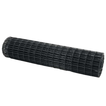 vidaXL Eurozaun Grau 1,4 x 10 m PVC-beschichtetes Eisen