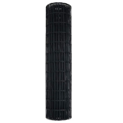 vidaXL Eurozaun Grau 1,4 x 10 m PVC-beschichtetes Eisen
