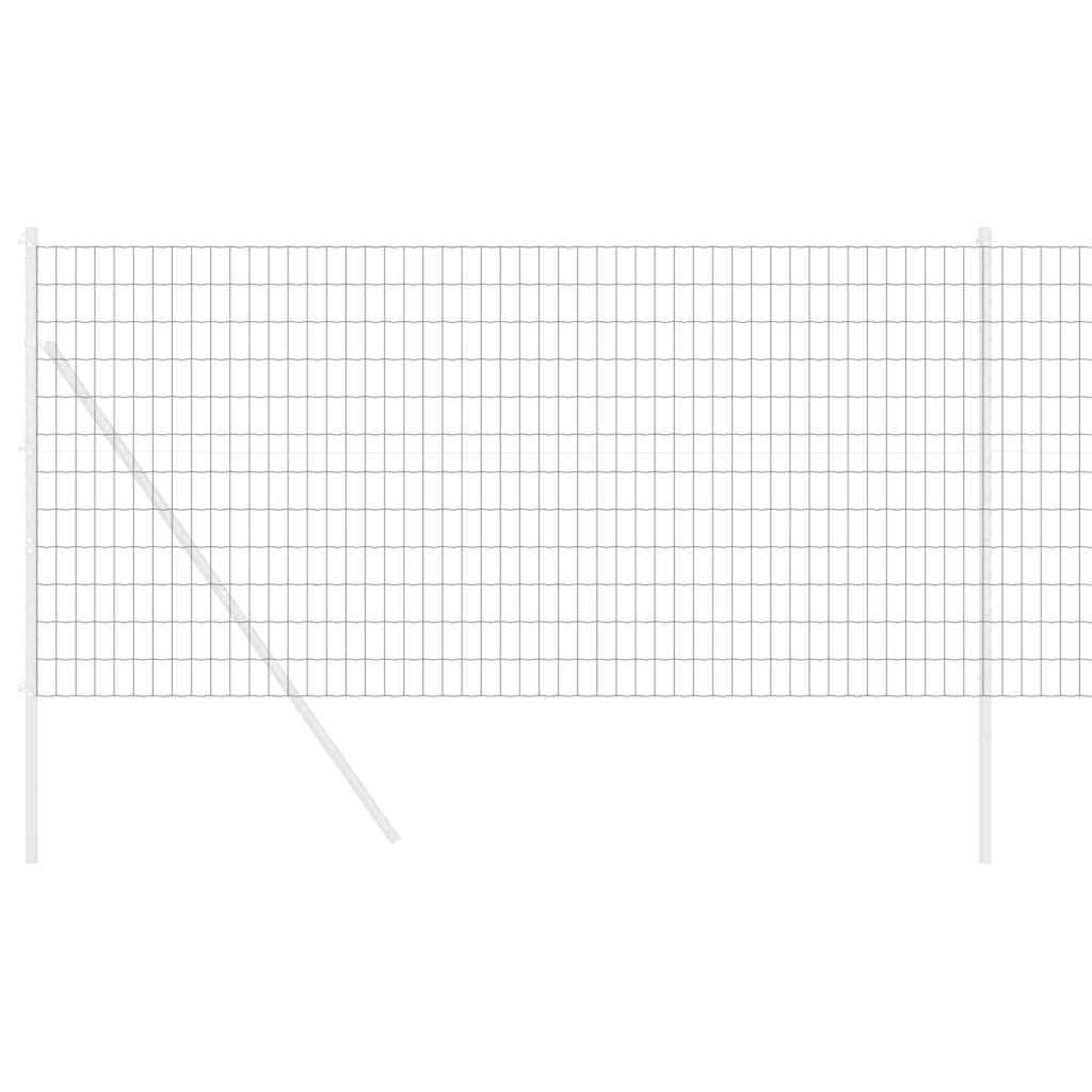 vidaXL Eurozaun Grau 1,4 x 10 m PVC-beschichtetes Eisen