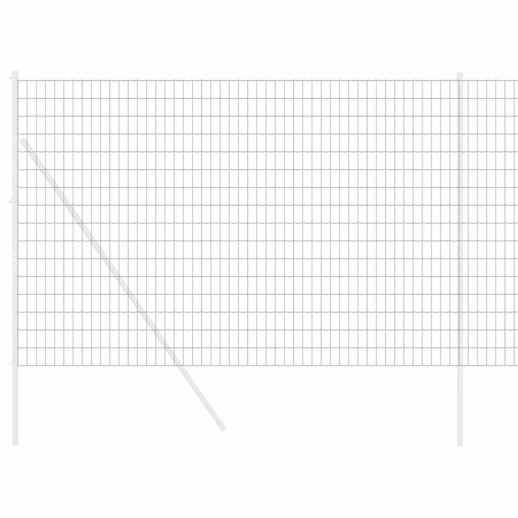 vidaXL Eurozaun Grau 1,6 x 10 m PVC-beschichtetes Eisen