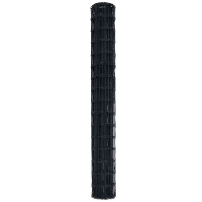 vidaXL Eurozaun Grau 1,5 x 10 m PVC-beschichtetes Eisen