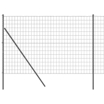 vidaXL Eurozaun Grau 1,5 x 10 m PVC-beschichtetes Eisen