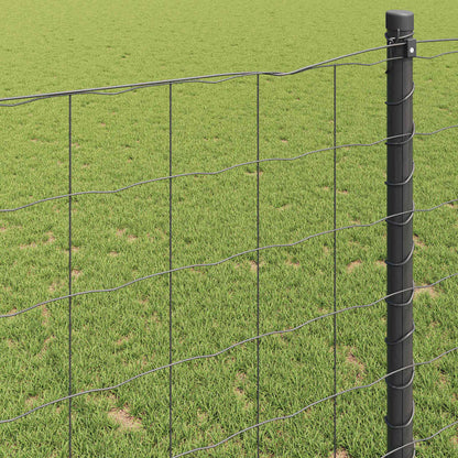 vidaXL Eurozaun Grau 0,6 x 10 m PVC-beschichtetes Eisen