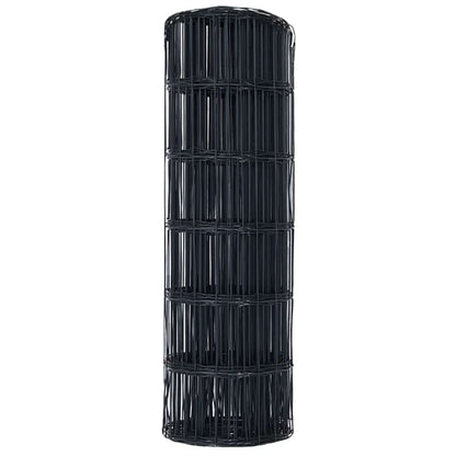 vidaXL Eurozaun Grau 0,6 x 10 m PVC-beschichtetes Eisen