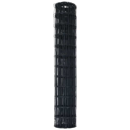 vidaXL Grillage européen gris 1,4 x 10 m en fer revêtu de PVC