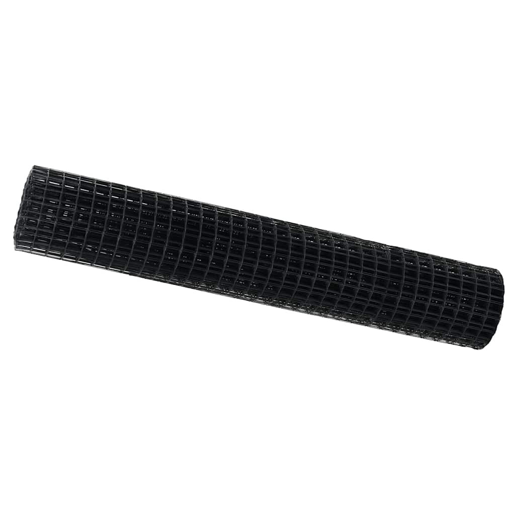 vidaXL Eurozaun Grau 1,6 x 10 m PVC-beschichtetes Eisen