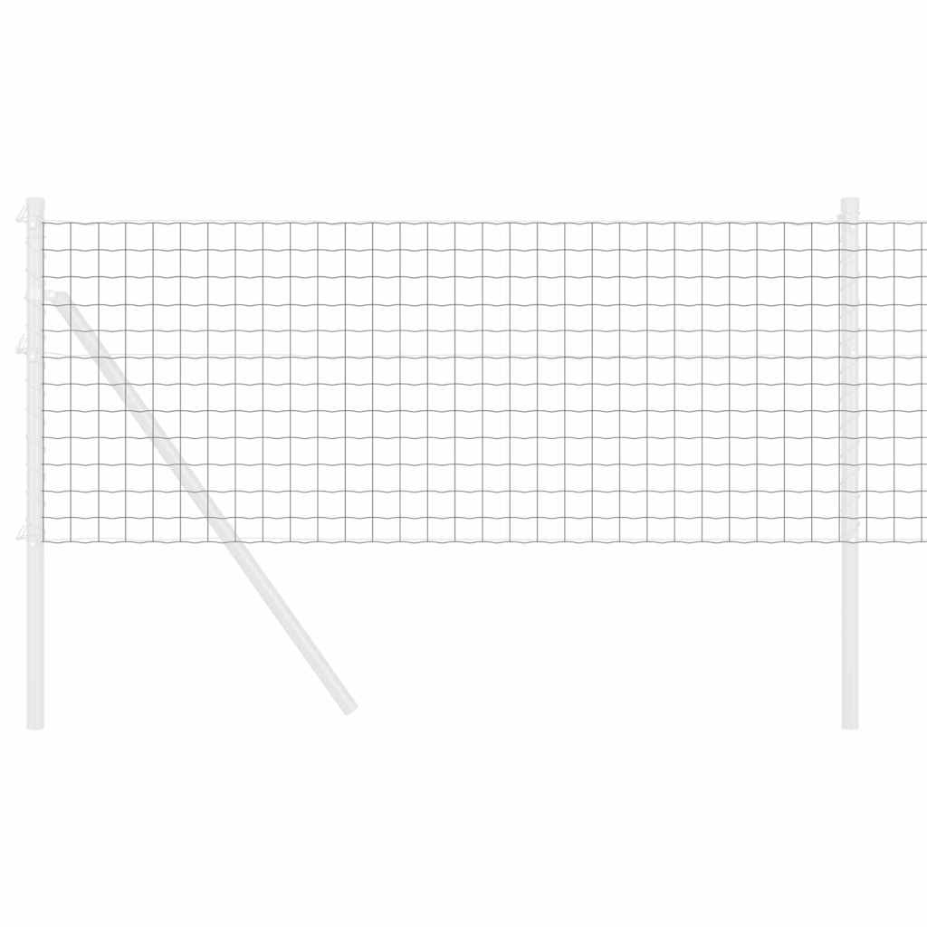 vidaXL Eurozaun Grau 0,6 x 25 m PVC-beschichtetes Eisen