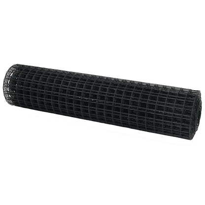 vidaXL Eurozaun Grau 1,2 x 25 m PVC-beschichtetes Eisen