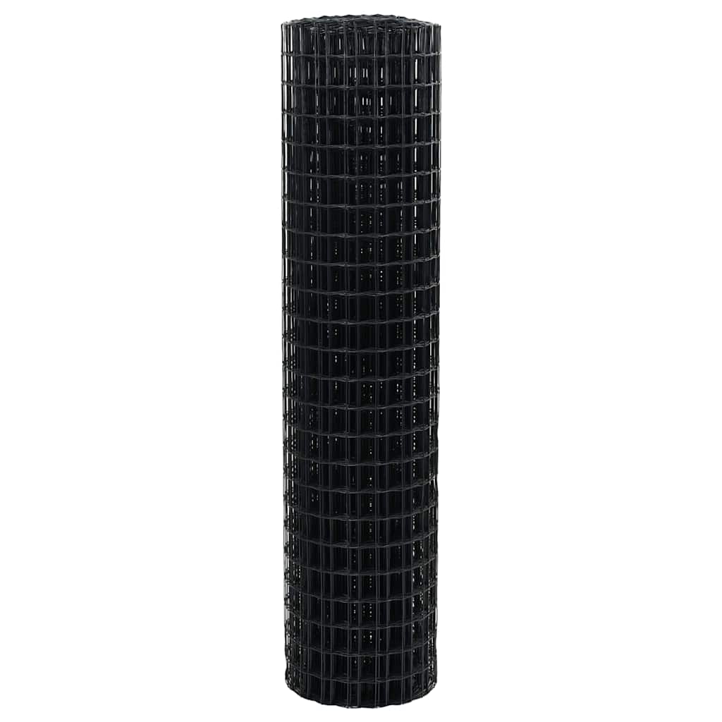 vidaXL Eurozaun Grau 1,2 x 25 m PVC-beschichtetes Eisen